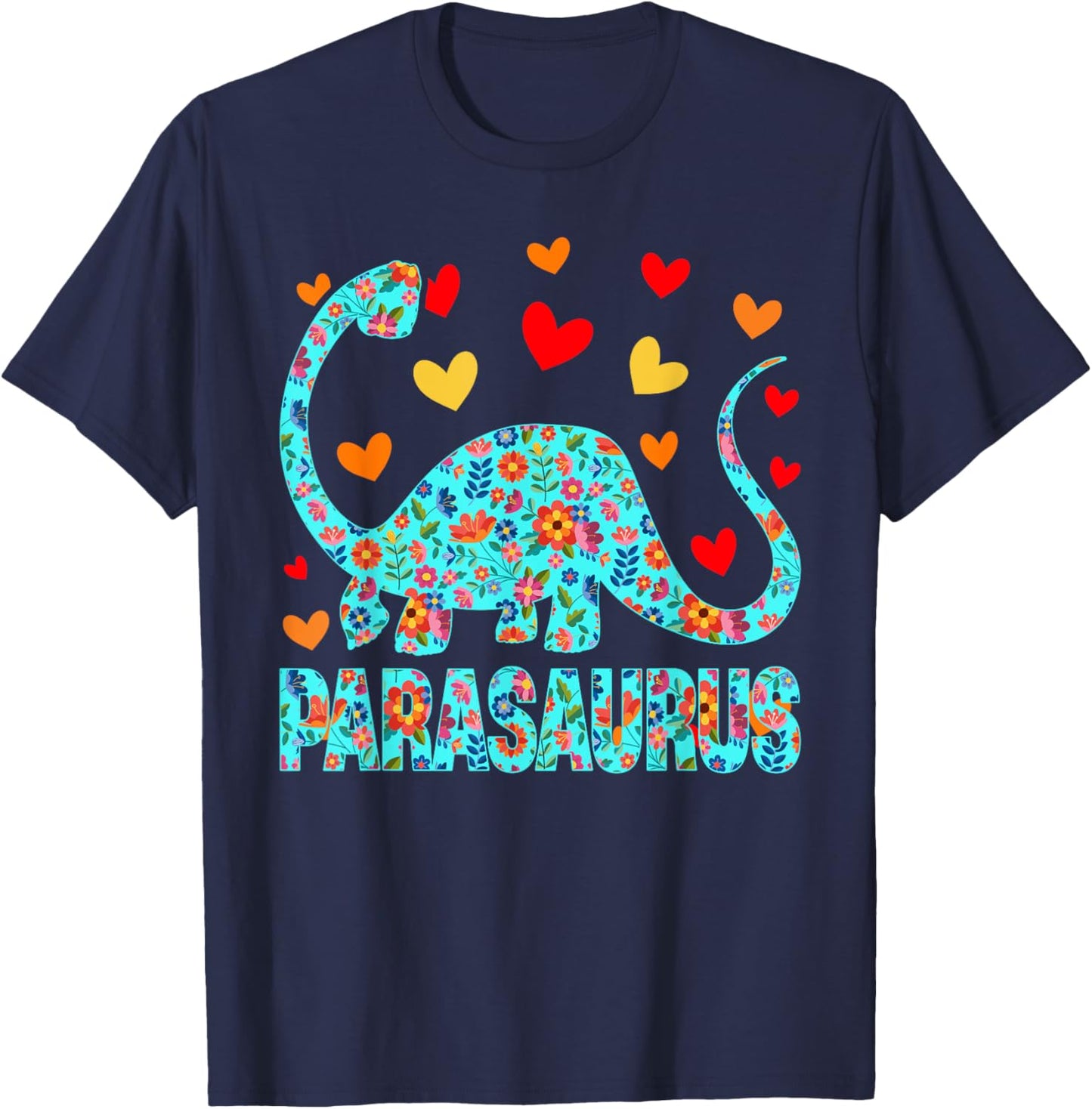 Parasaurus Paraprofessional Paraeducator Dinosaur Lover T-Shirt - T-Shirt | Navy