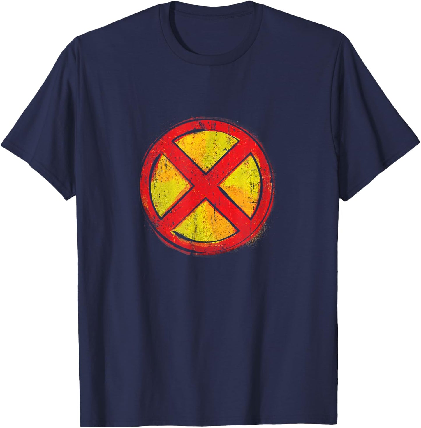 Marvel X-Men Logo Spray Paint T-Shirt - T-Shirt | Navy