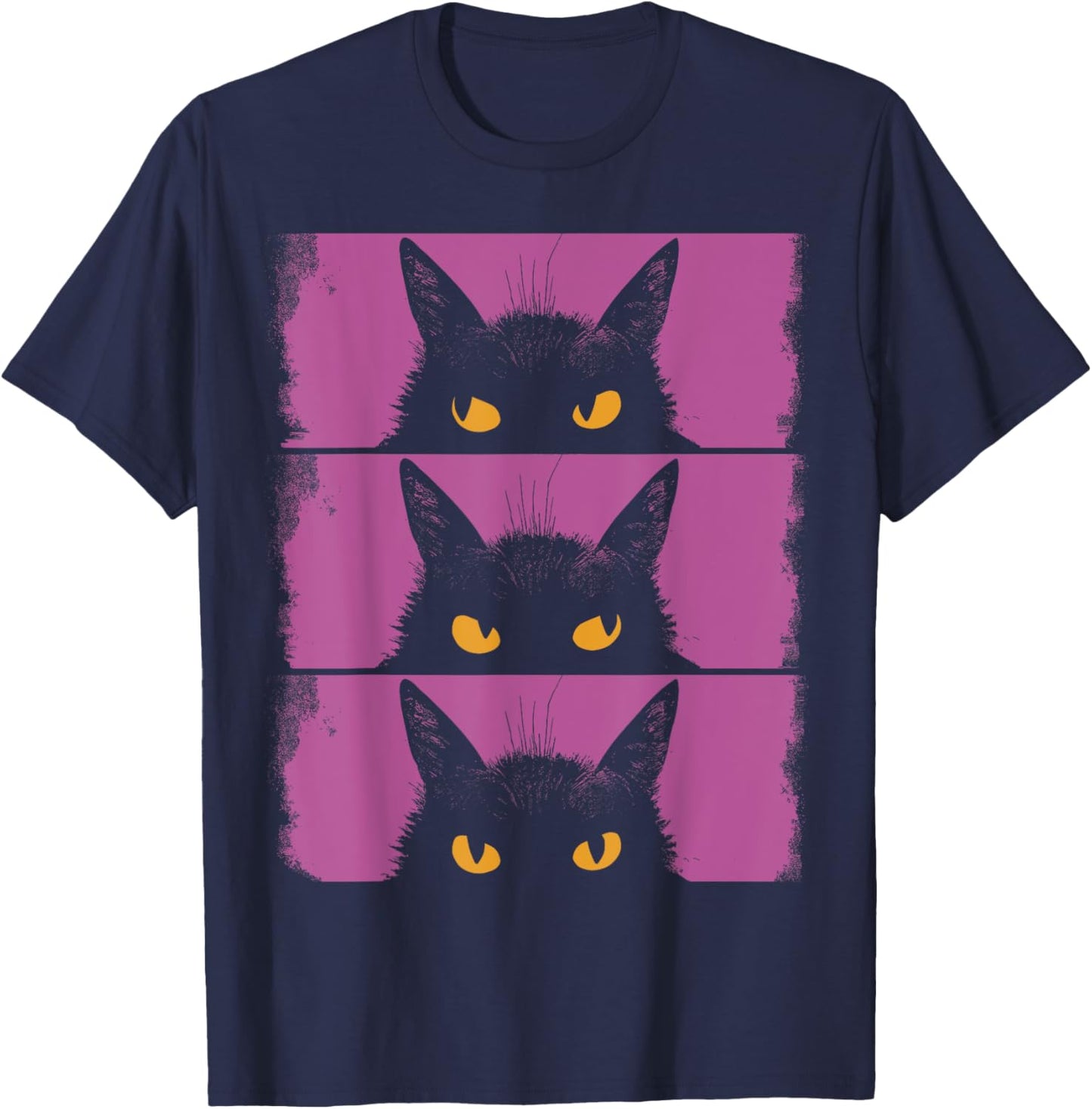 Cat Lover, Grumpy Black Kitten, Cat Mom, Cat Dad Women Girls Kids T-Shirt - T-Shirt | Navy