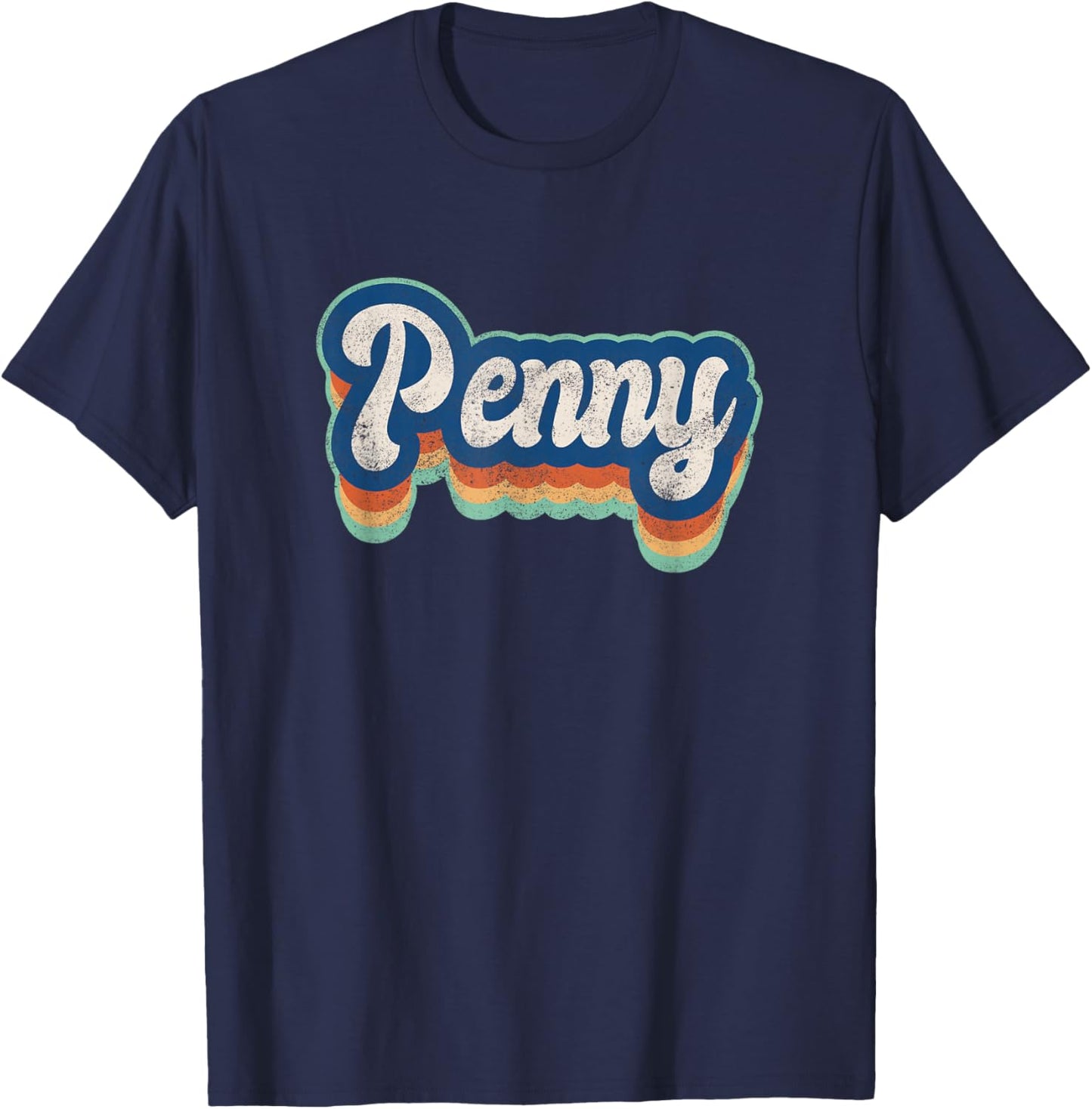 Penny First Name Girl Vintage Style 70s 80s Personalized T-Shirt - T-Shirt | Navy