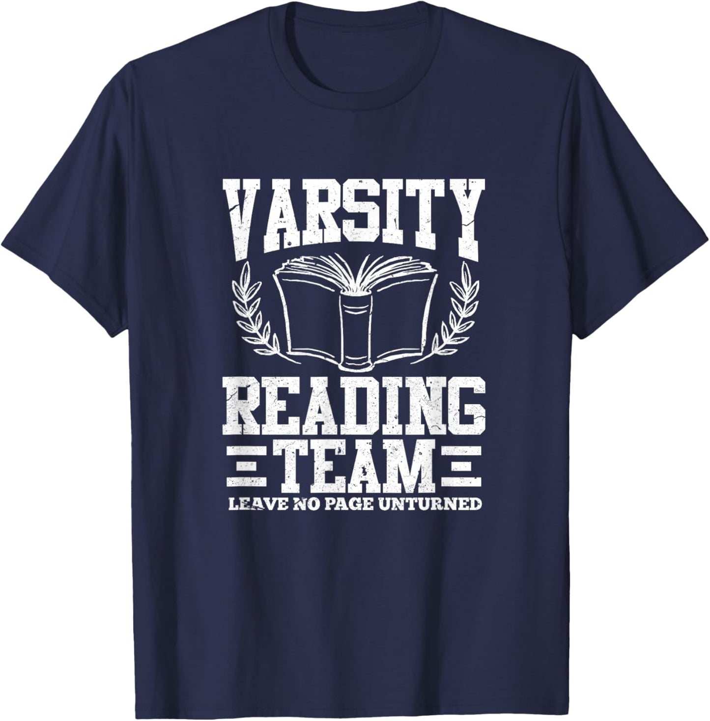 Varsity Reading Team Funny Bookworm Book Lover Reader Gift T-Shirt - T-Shirt | Navy