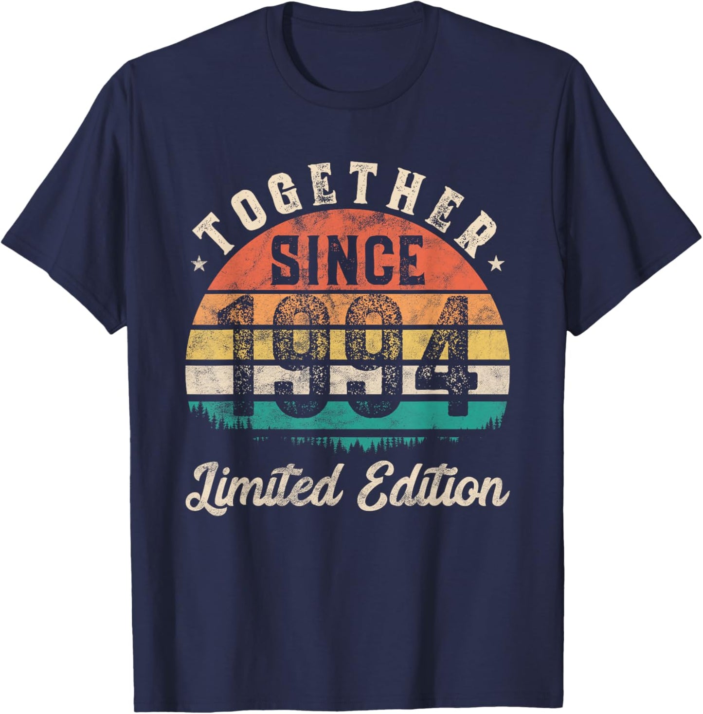 Together Since 1994 Couple 30th years wedding Anniversary T-Shirt - T-Shirt | Navy
