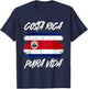 Pura Vida National Flag Of Costa Rica Cool Central America T-Shirt - T-Shirt | Navy