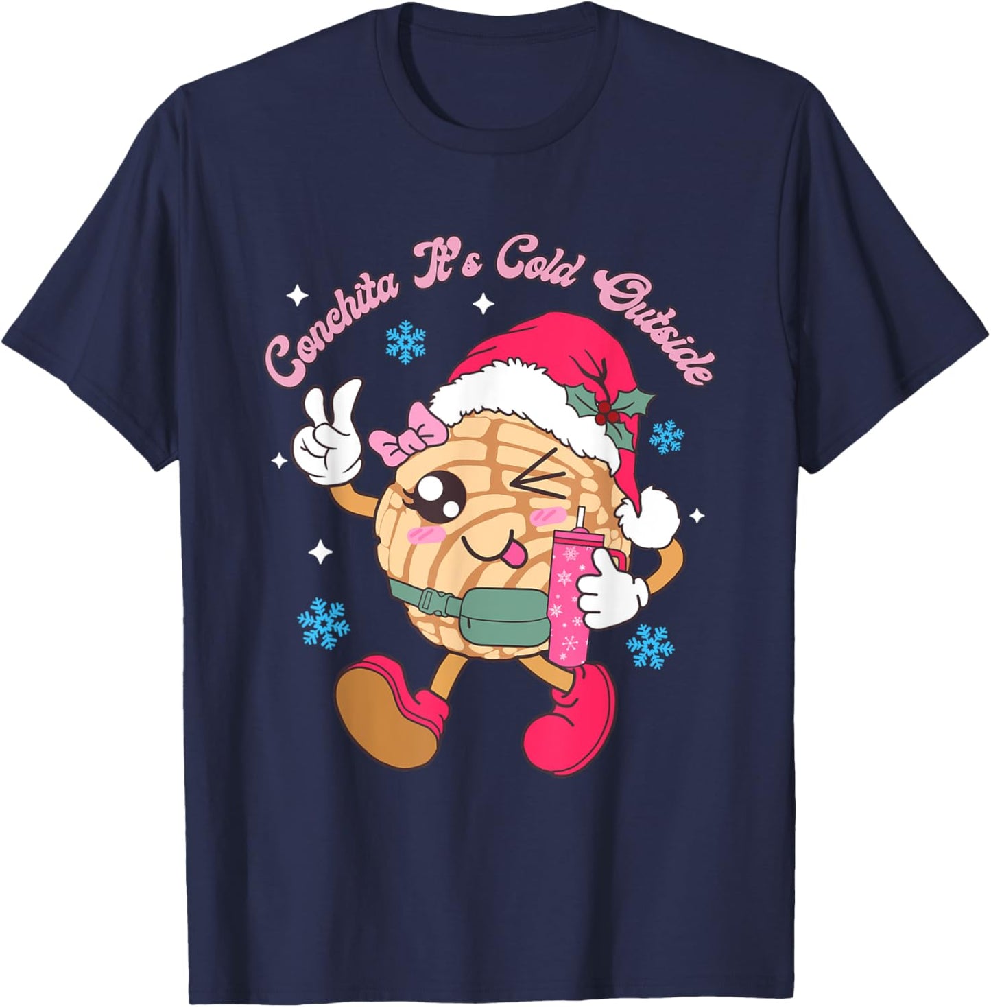 Conchita It's Cold Outside Concha Pan Dulce Mexican Xmas T-Shirt - T-Shirt | Navy