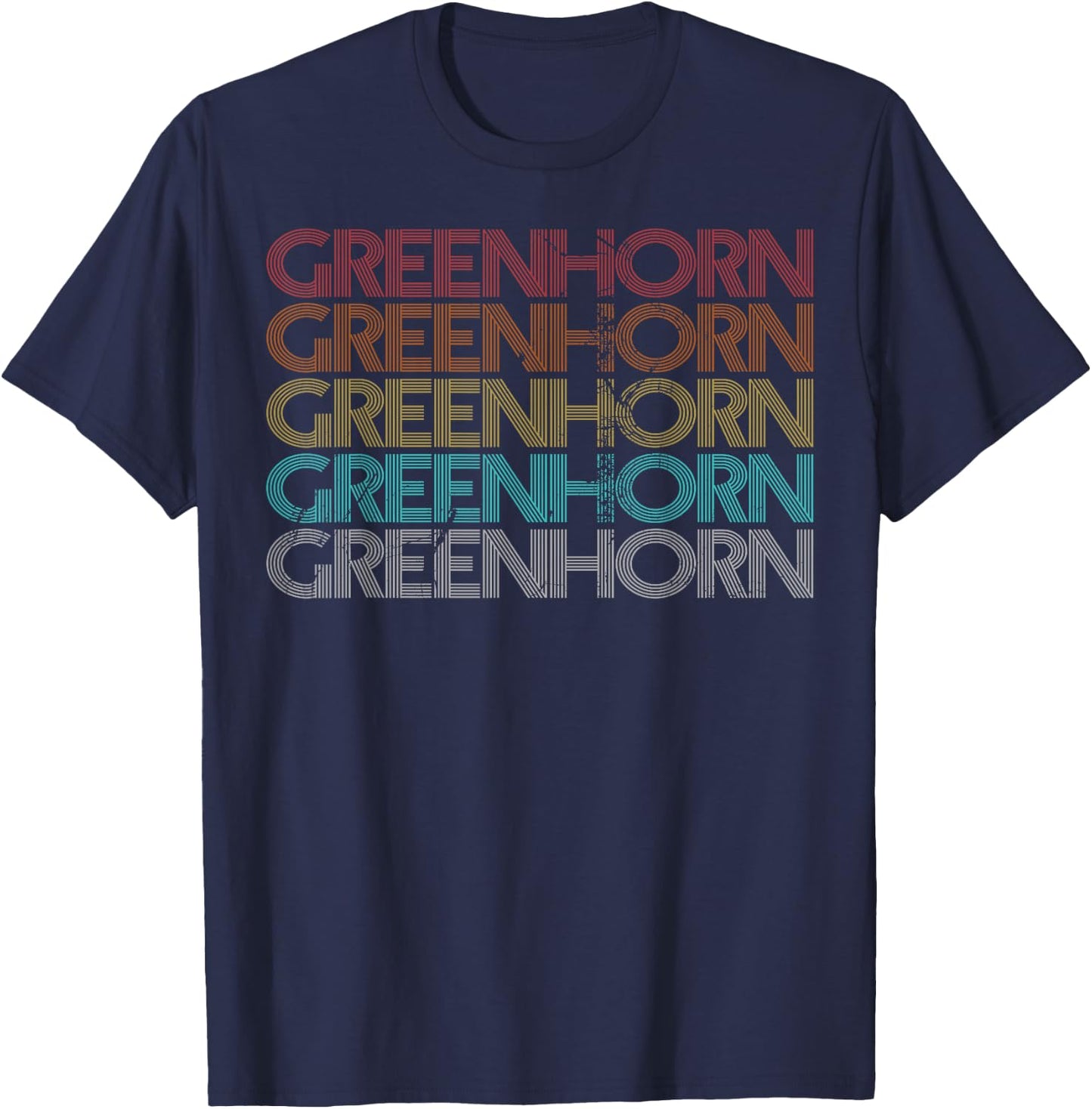 Retro Vintage Greenhorn T-Shirt - T-Shirt | Navy