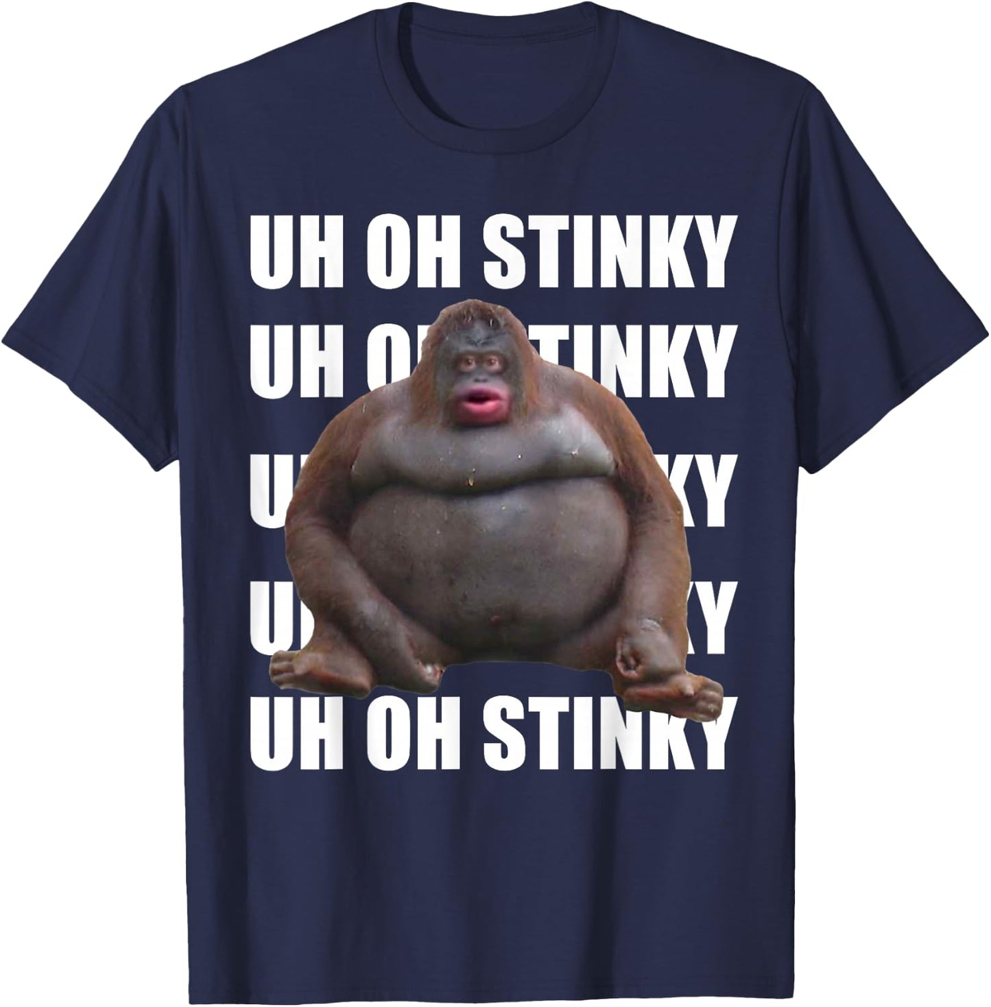 Uh Oh Stinky Poop Dank Memes Le Monke T-Shirt - T-Shirt | Navy