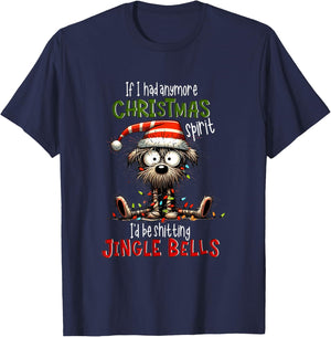 If I Had Anymore Xmas Spirit I'd Be Shitting Jingle Bell Dog Women T-Shirt - T-Shirt | Navy