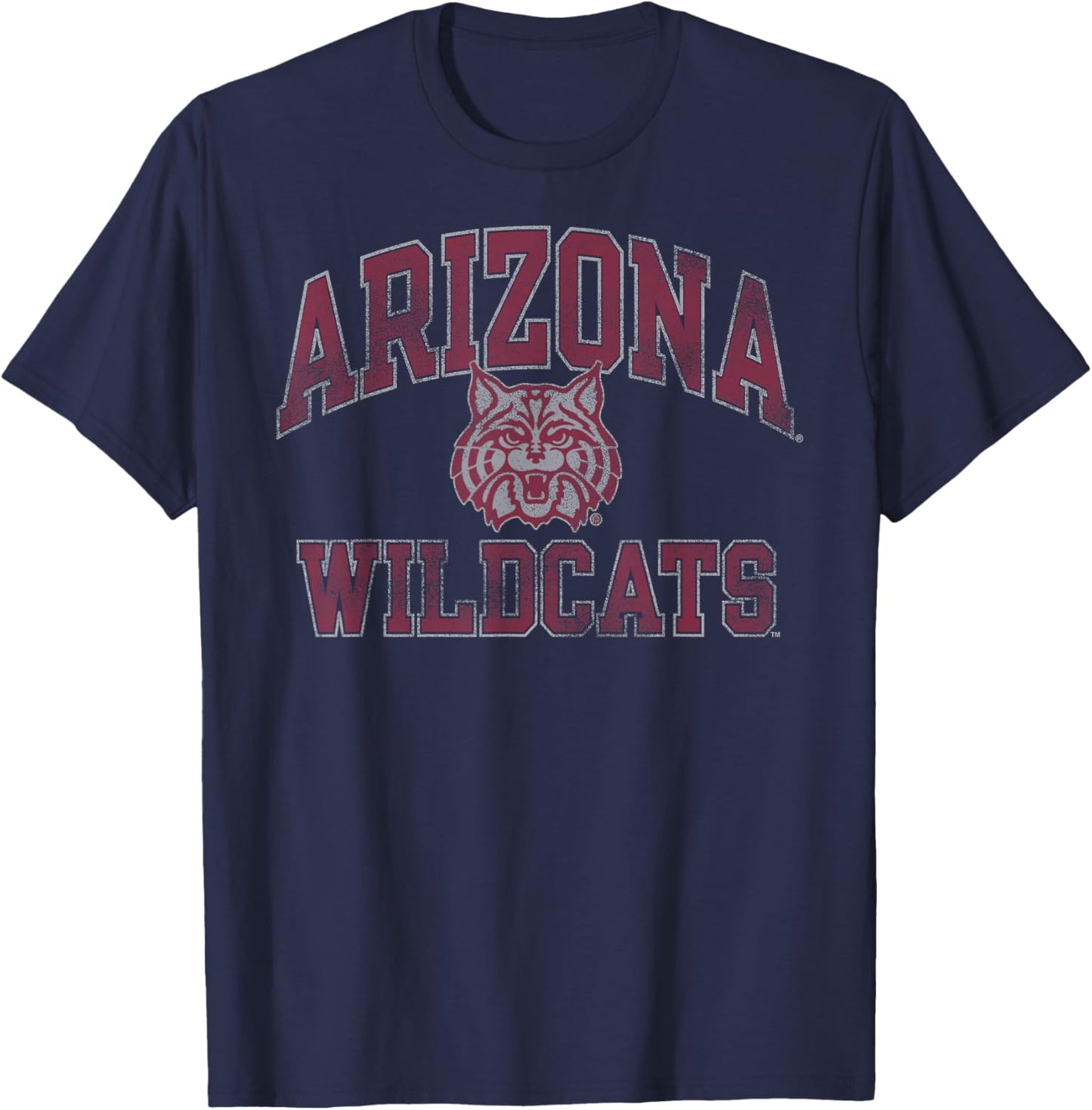 Arizona Wildcats Vintage Worn Navy Officially Licensed T-Shirt - T-Shirt | Navy