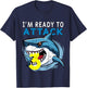 Kids I'm Ready to Attack 3 Funny Shark 3th Birthday Boys Kids T-Shirt - T-Shirt | Navy