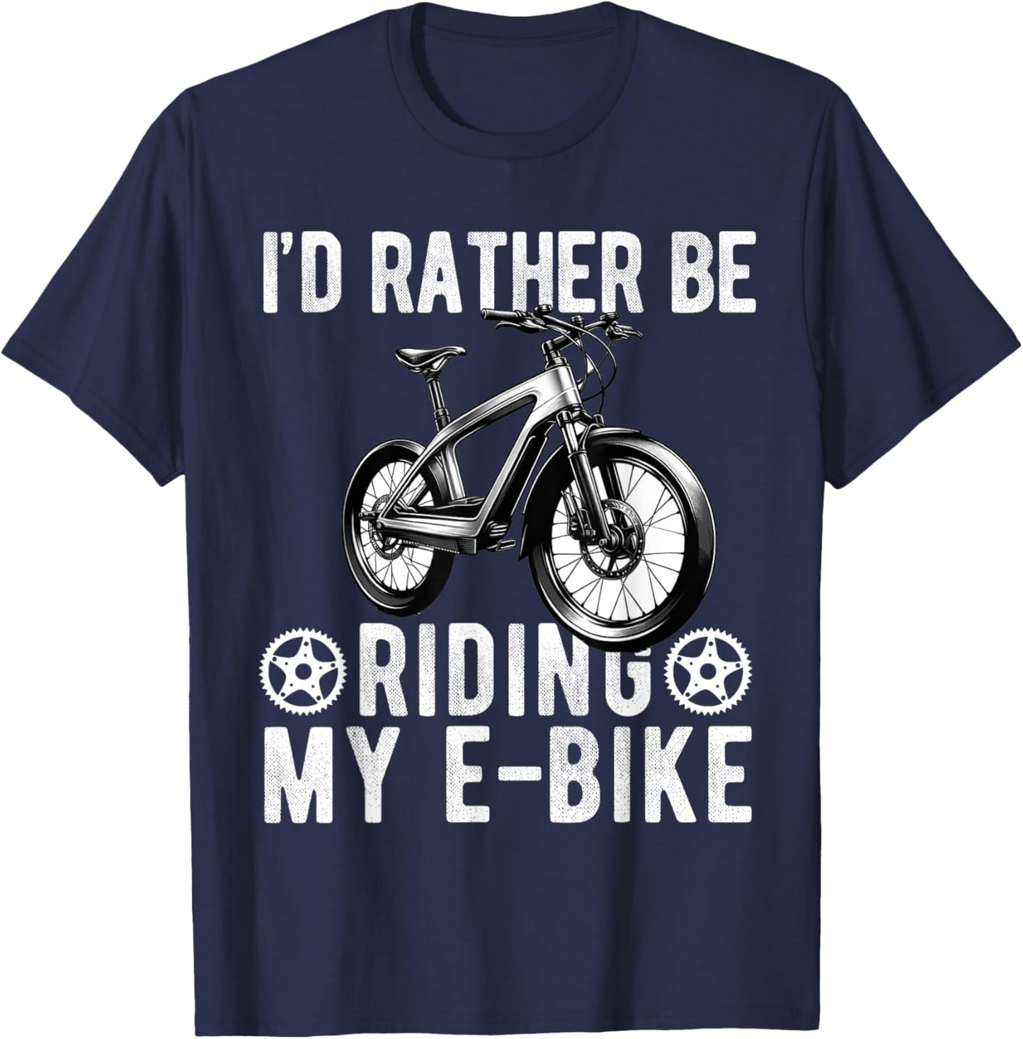 E-Bike Electric Bike Women E Bicycle Lover Funny T-Shirt - T-Shirt | Navy