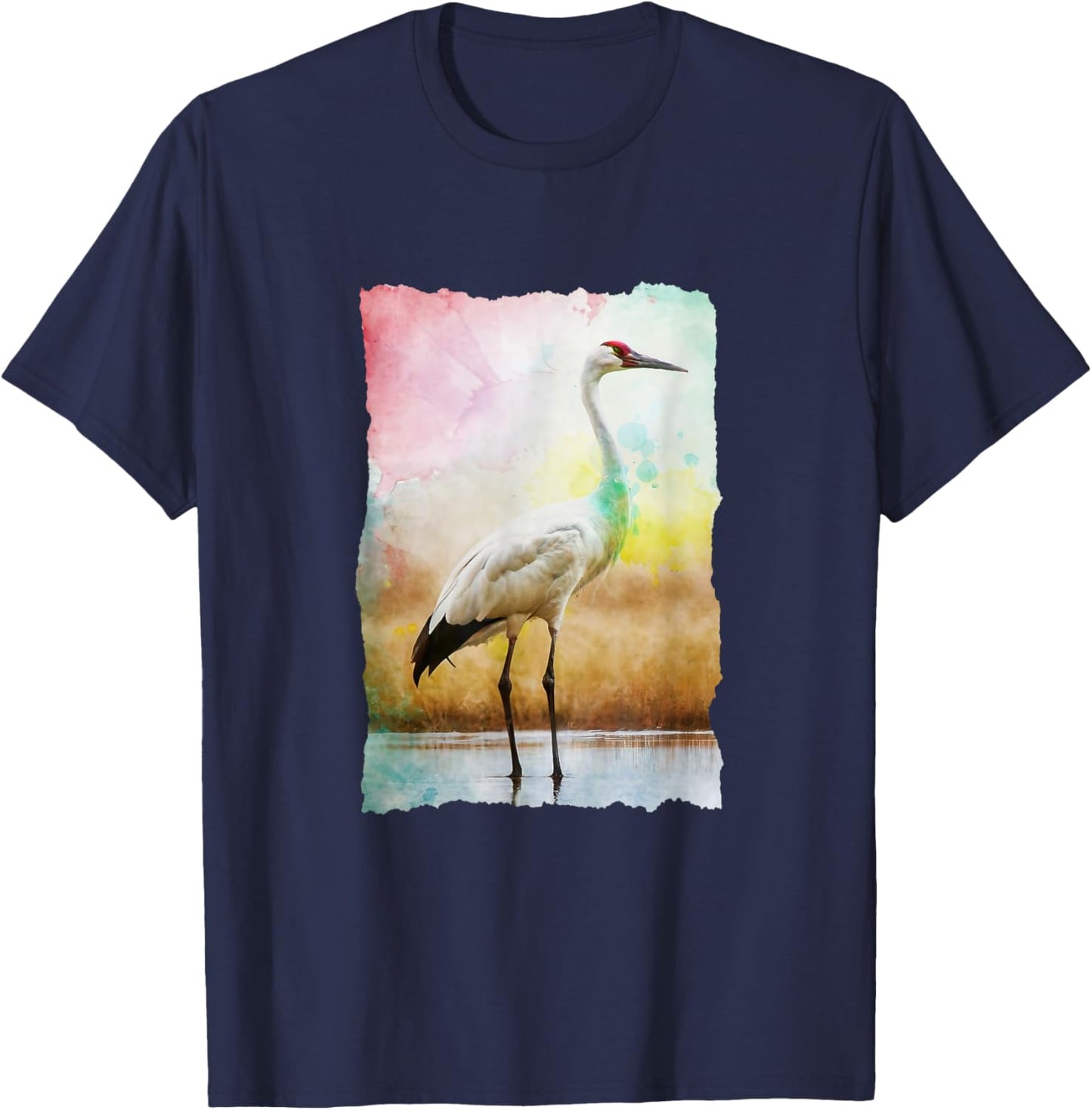 Whooping Crane Season: Bird Watchers Nature Photographer T-Shirt - T-Shirt | Navy