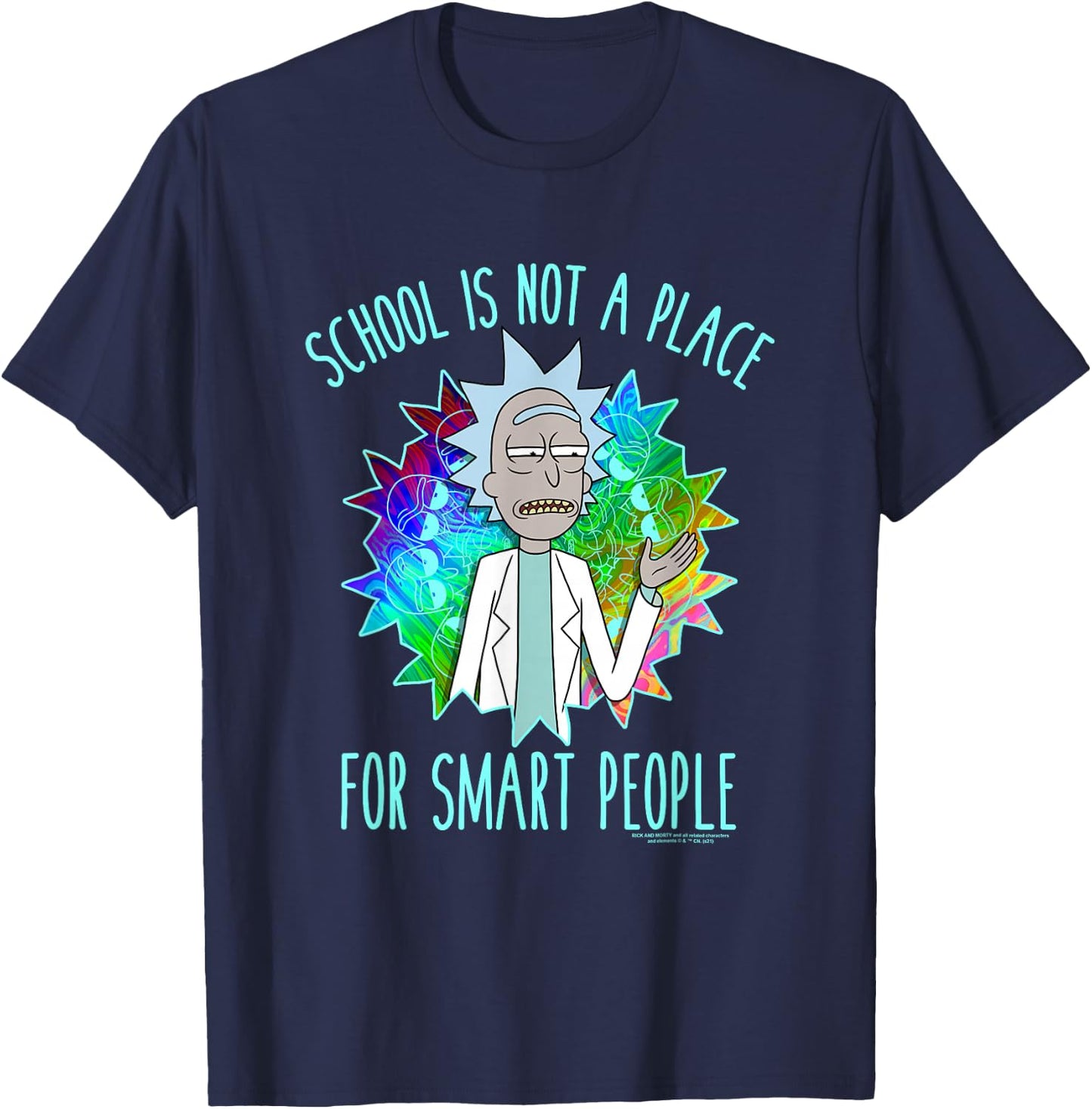 Rick and Morty School T-Shirt - T-Shirt | Navy