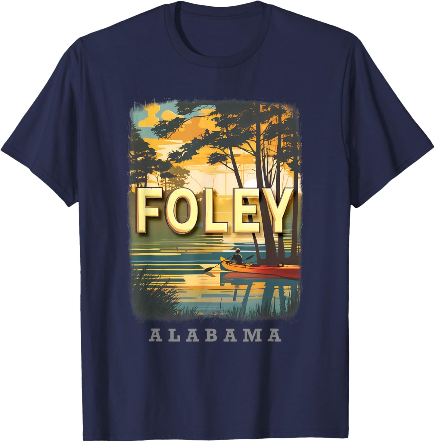 Foley Alabama AL Coastal Bliss SD981 T-Shirt - T-Shirt | Navy