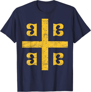 Palaiologos Emblem - Constantinople Byzantine T-Shirt - T-Shirt | Navy