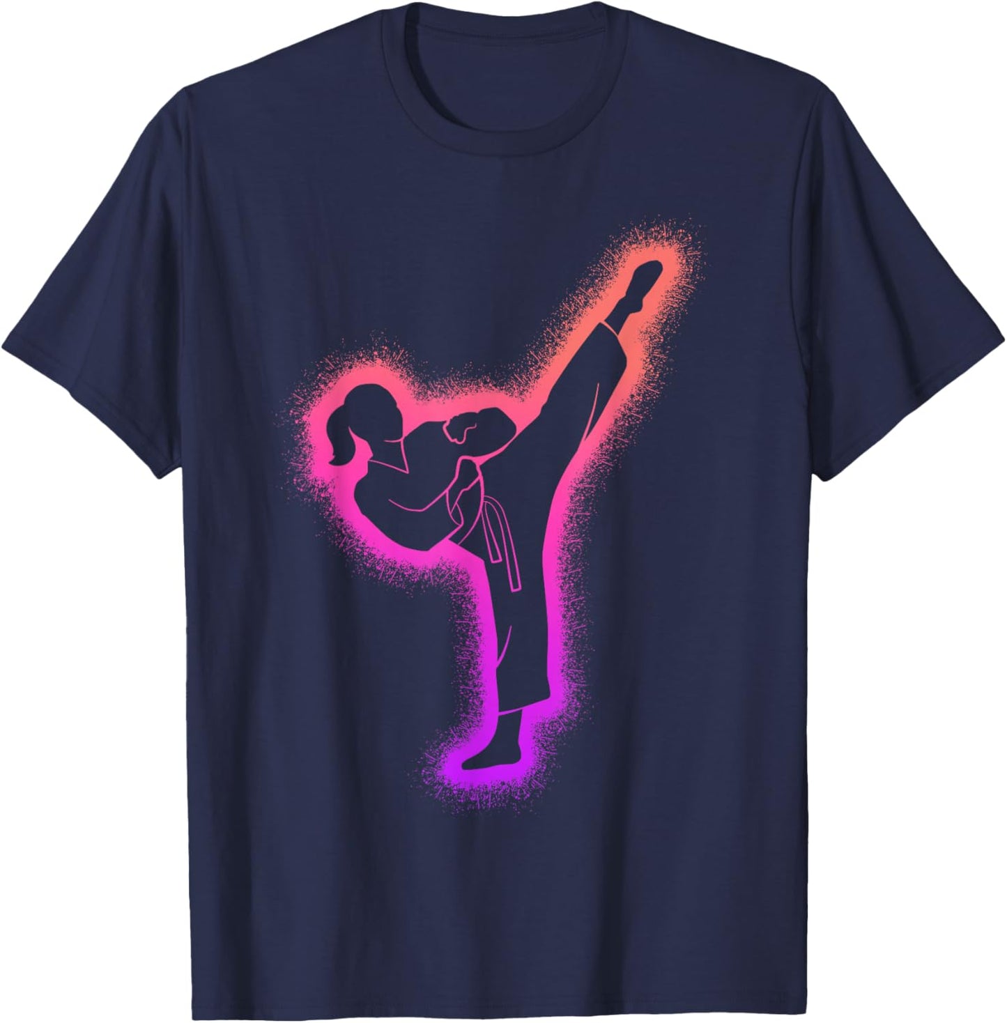Karate Girl Martial Arts Kids Women Girls Taekwondo T-Shirt - T-Shirt | Navy