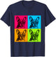 Frenchton Dog Pop Art Design Illustration Colorful Men Women Kids T-Shirt - T-Shirt | Navy