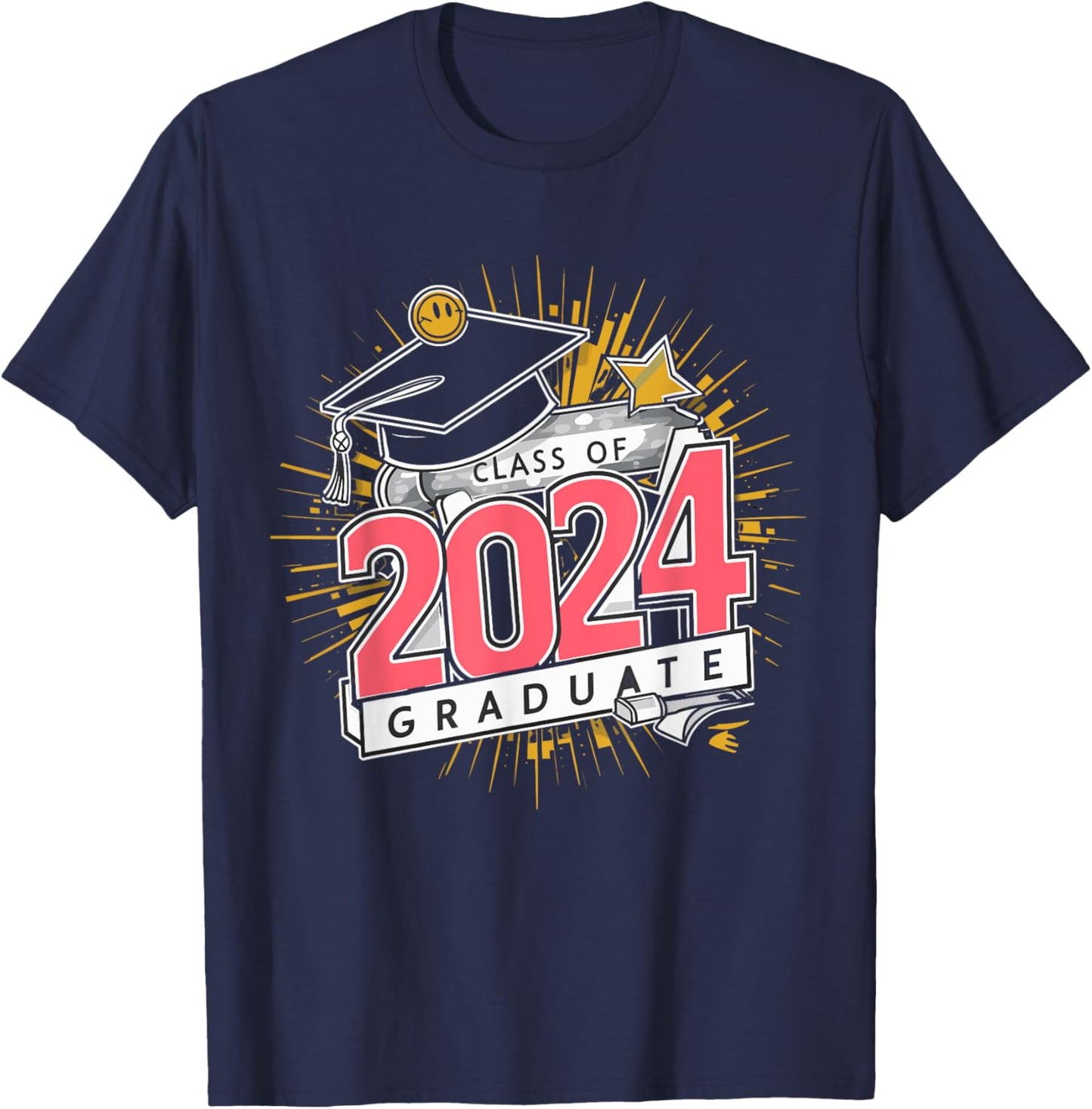 Done Class Of 2024 Graduation Graduate Men Women Kids T-Shirt - T-Shirt | Navy
