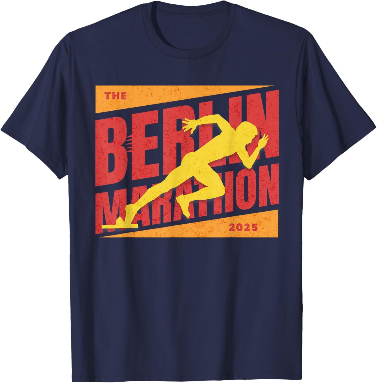 German Marathon 2025 and Berlin Germany Running Marathoner T-Shirt - T-Shirt | Navy