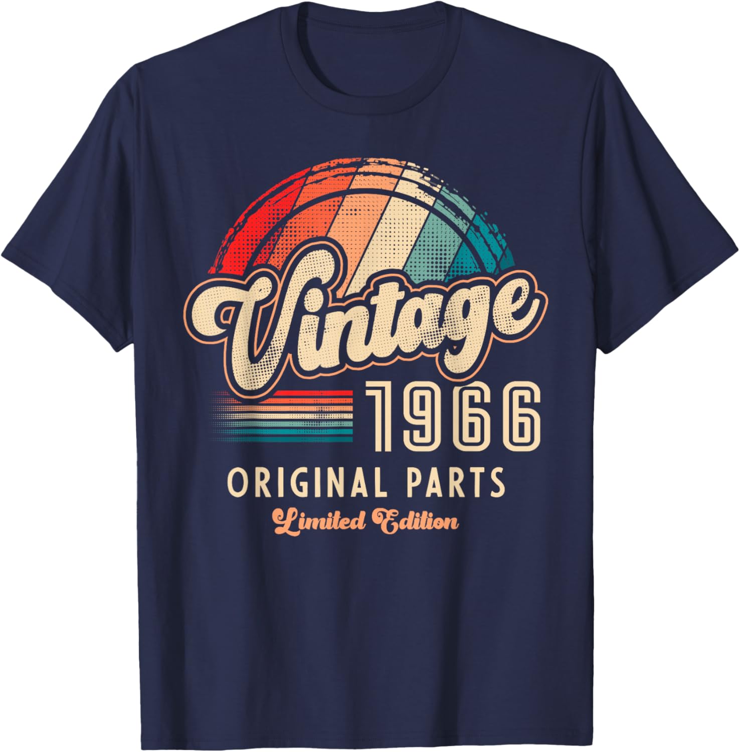 Vintage 1966 Original Parts 59th Anniversary T-Shirt - T-Shirt | Navy
