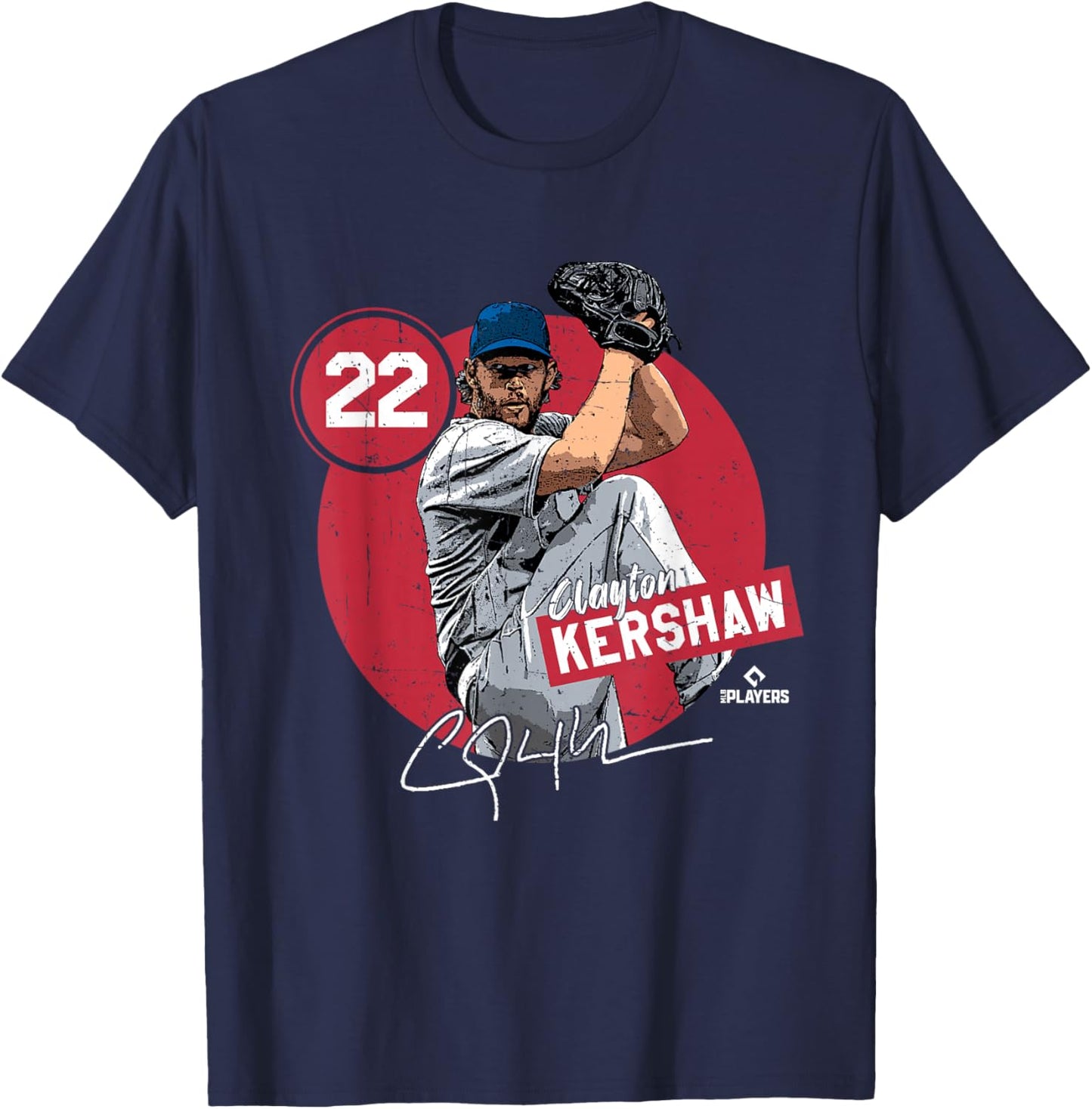 Clayton Kershaw | Los Angeles MLB Player League | MLBKER4041 T-Shirt - T-Shirt | Navy