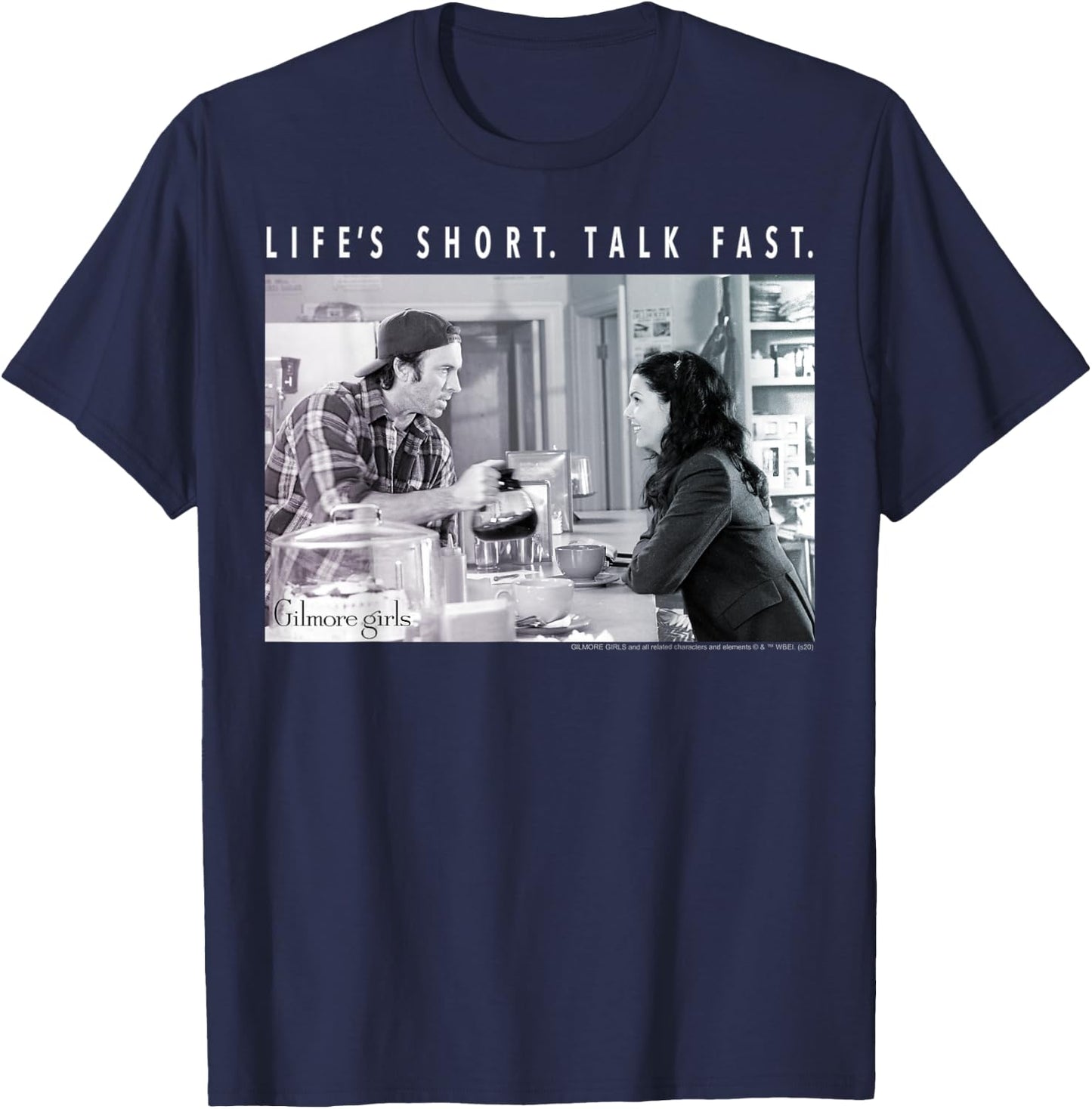 Gilmore Girls Luke And Lorelai Life's Short Talk Fast T-Shirt - T-Shirt | Navy
