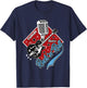 Guitar Rock and Roll Rockabilly Vintage Microphone Rocker T-Shirt - T-Shirt | Navy