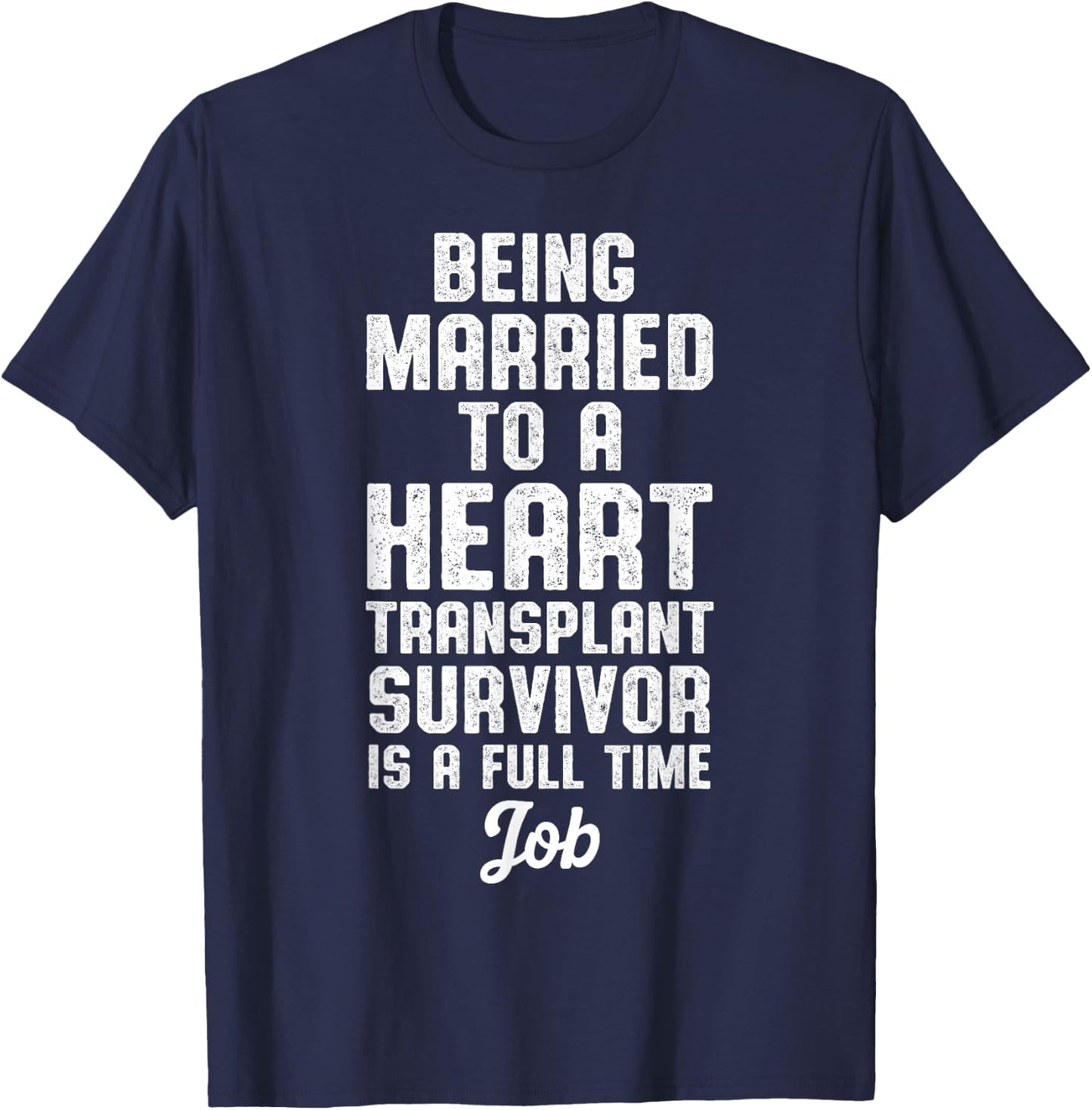 Heart Transplant Recipient Running Surgery Survivor T-Shirt - T-Shirt | Navy