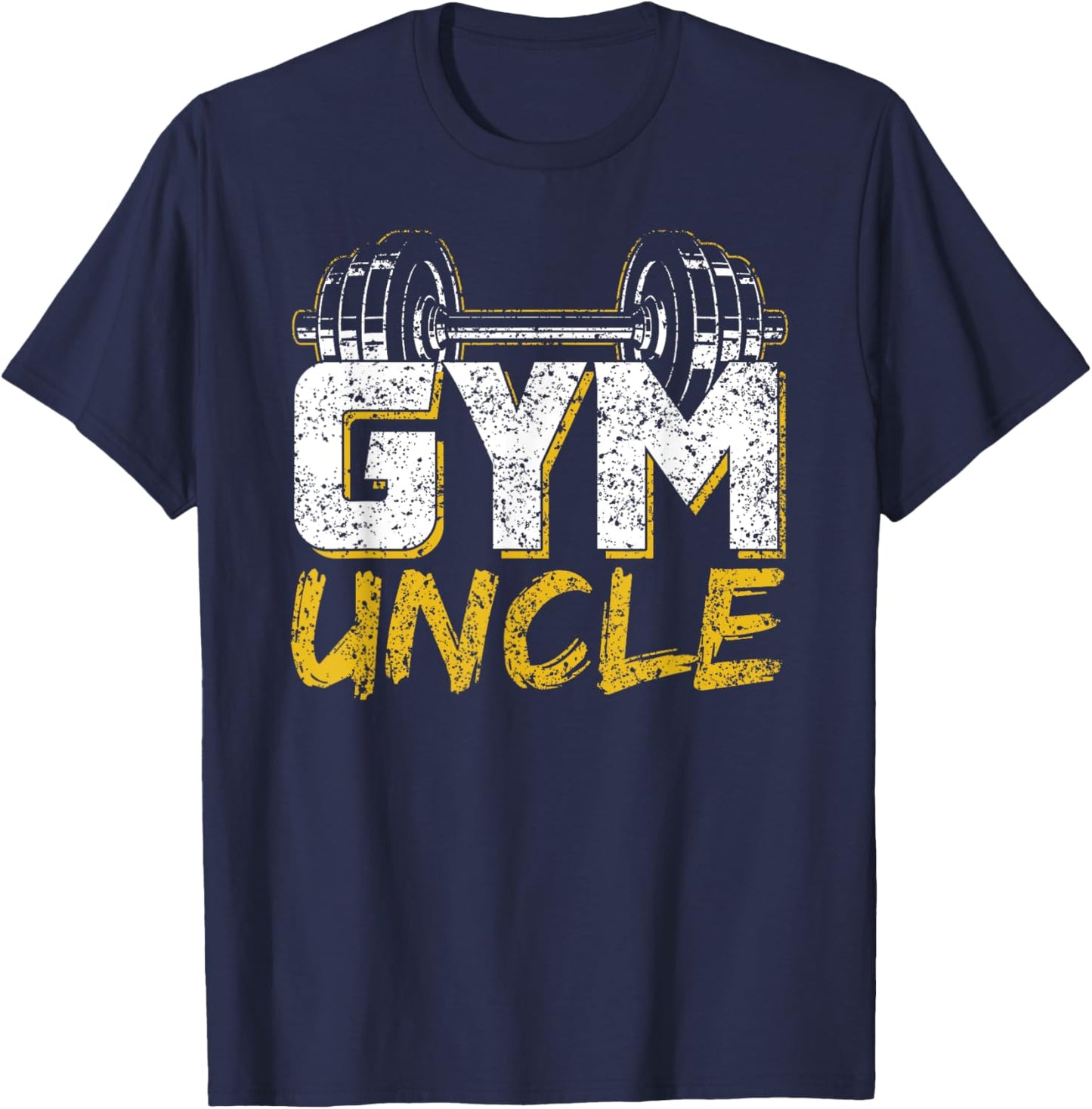 Gym Uncle Black Workout , -Adults, Short Sleeve, Small, Cotton Blend, Winter, Pull On, 1 Count, 0 Pockets, Distinctive Fitness Design, Lightweight T-Shirt - T-Shirt | Navy