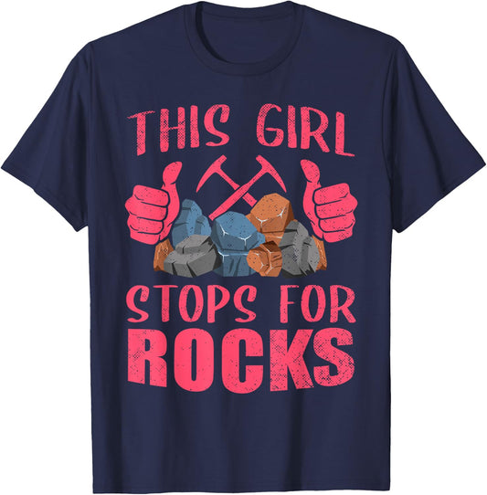 Funny Geology Gift Cool Rock Collecting Geologist T-Shirt - T-Shirt | Navy