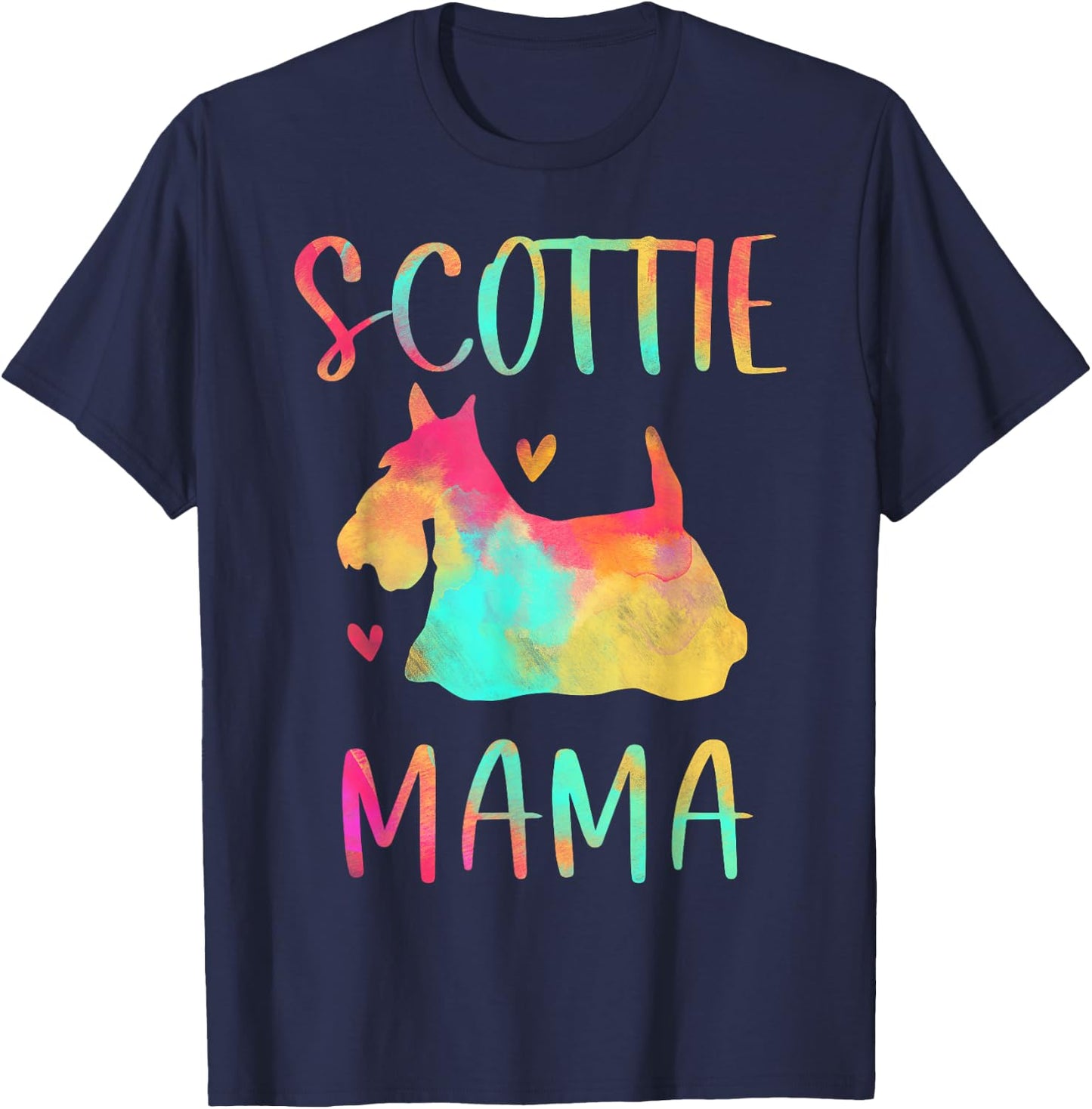 Scottie Mama Colorful Scottish Terrier Gifts Dog Mom T-Shirt - T-Shirt | Navy