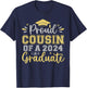 Proud Cousin of a 2024 Graduate Senior Graduation Men Women T-Shirt - T-Shirt | Navy
