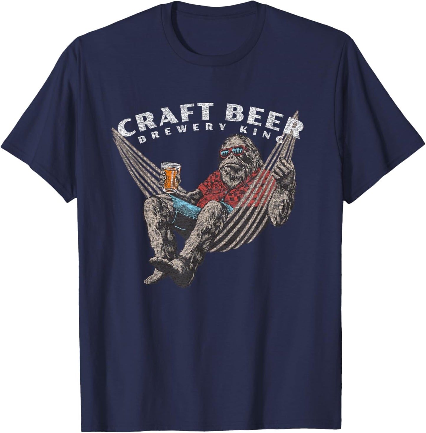 Funny Brewery Craft Beer Lovers Vintage Graphic T-Shirt - T-Shirt | Navy