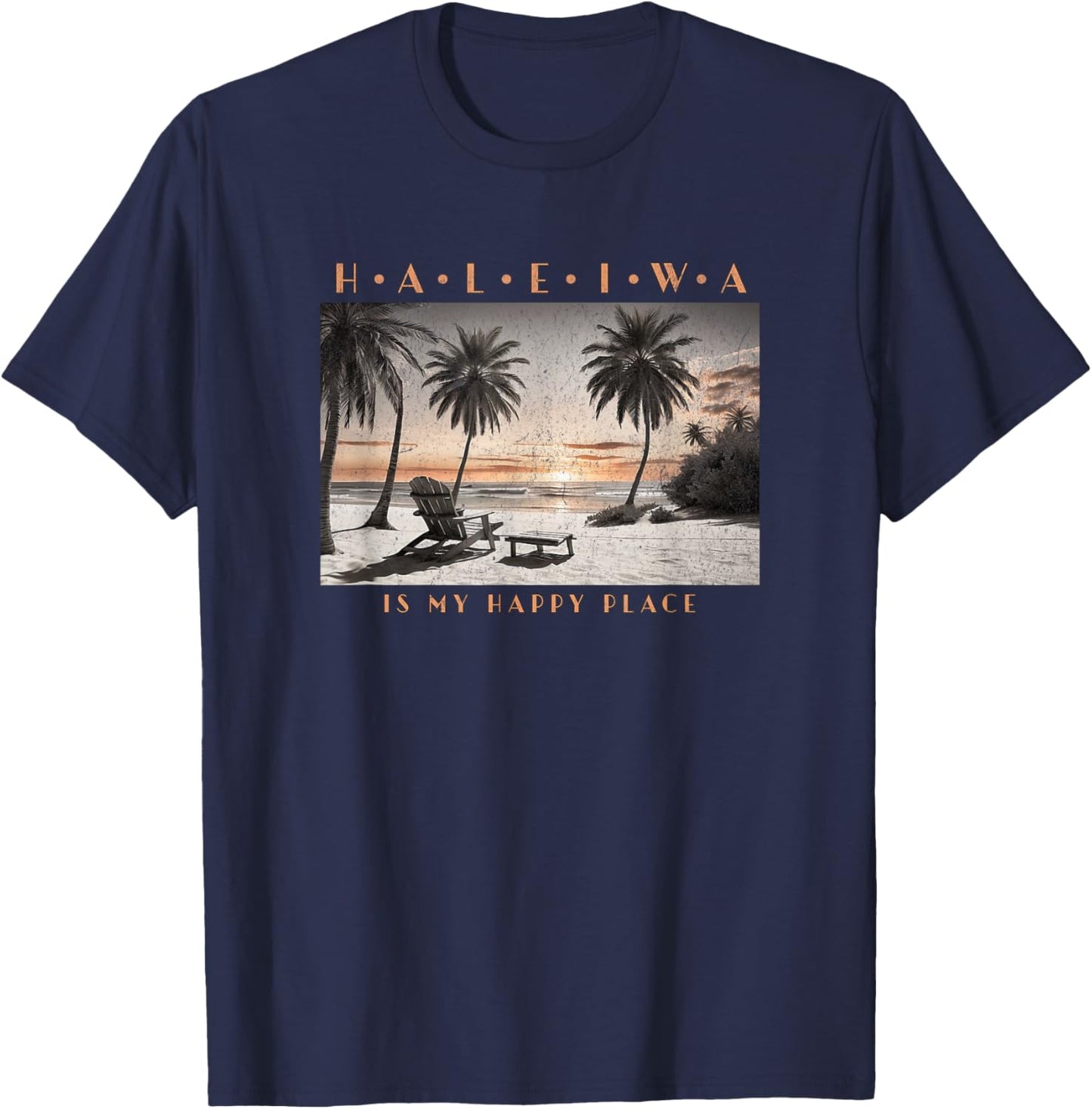 Haleiwa Hawaii Hale'iwa Town North Shore Surfing Oahu Island T-Shirt - T-Shirt | Navy