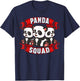 Panda Squad Funny Panda Cute Panda Bear Gifts T-Shirt - T-Shirt | Navy