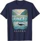 Juneau Alaska AK Glacier Majesty SD102 T-Shirt - T-Shirt | Navy