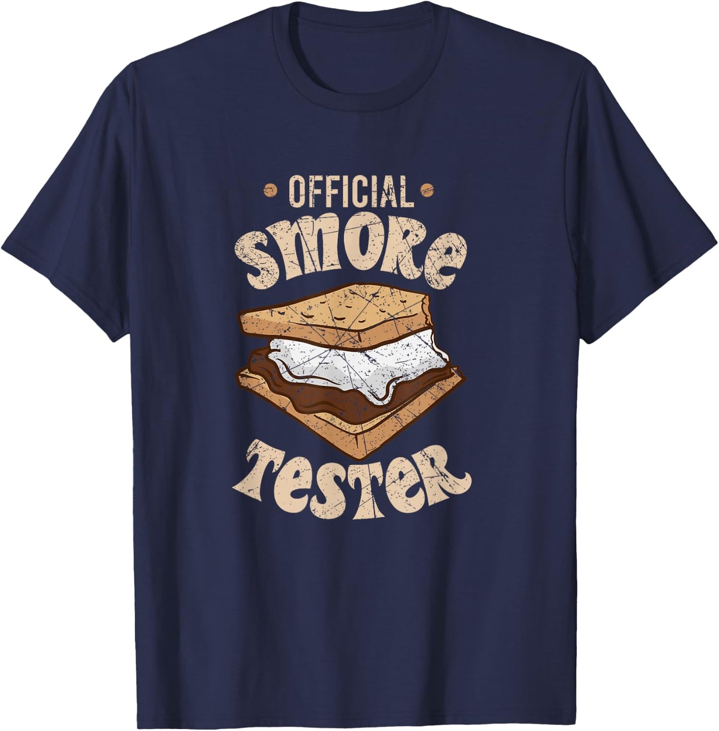 Camping Official Smore Tester S'mores Smores Marshmallows T-Shirt - T-Shirt | Navy