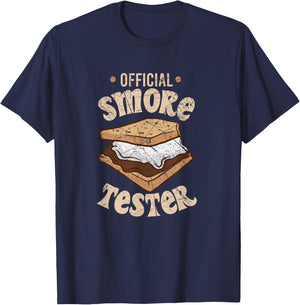 Camping Official Smore Tester S'mores Smores Marshmallows T-Shirt - T-Shirt | Navy