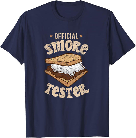 Camping Official Smore Tester S'mores Smores Marshmallows T-Shirt - T-Shirt | Navy