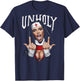 Provocative and Expressive - Rebellious Fashion UNHOLY T-Shirt - T-Shirt | Navy
