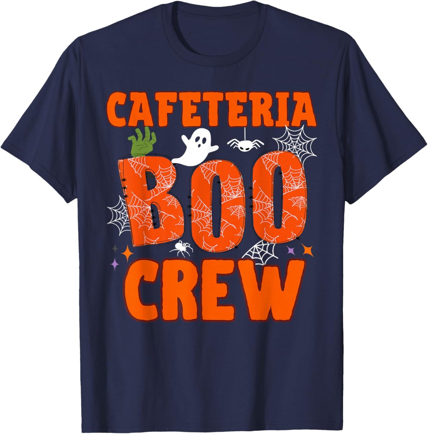 Cafeteria Boo Crew Halloween Costume Lunch Lady Matching T-Shirt - T-Shirt | Navy