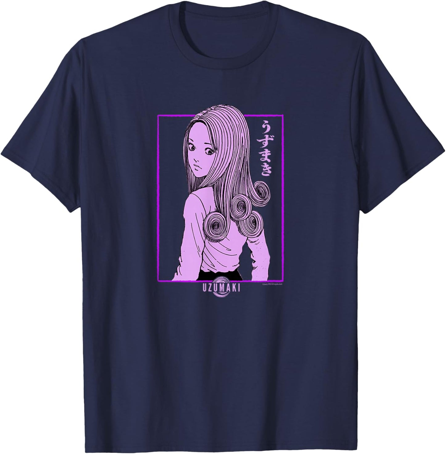 Uzumaki Kirie Looking Back T-Shirt - T-Shirt | Navy