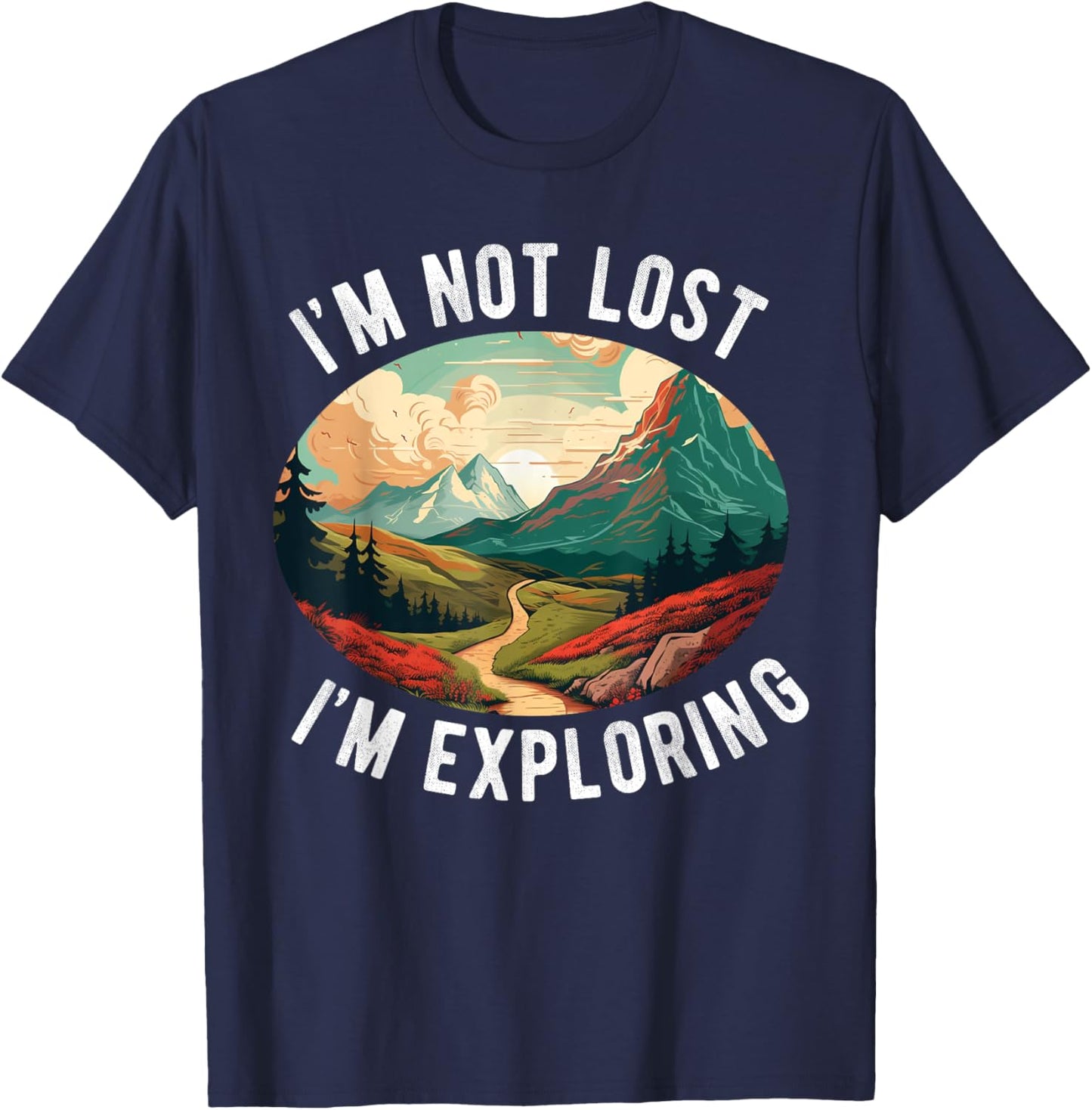 Hiking Women Nature outdoorsy Funny Hiker Hike Lover T-Shirt - T-Shirt | Navy