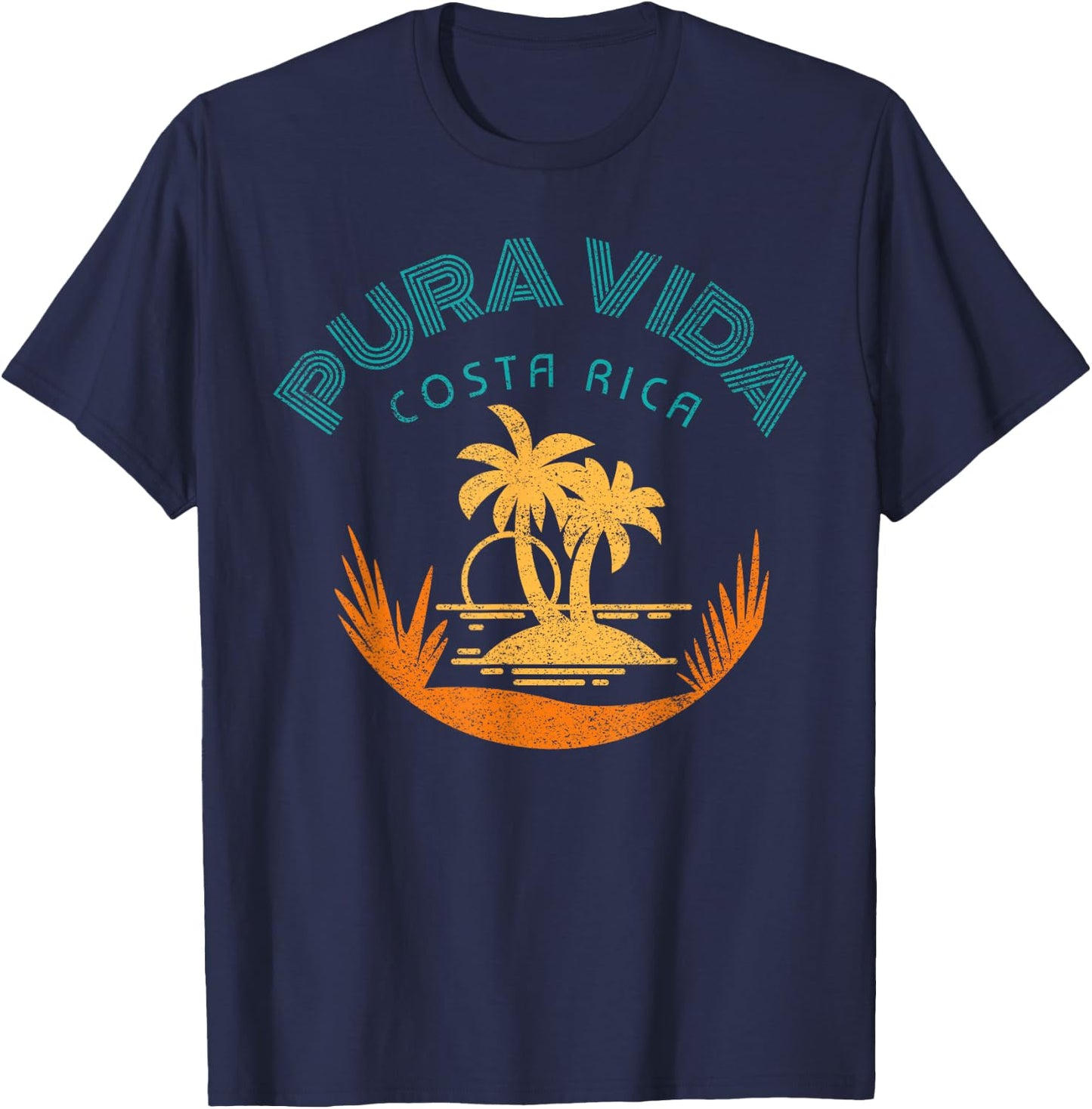 Beach Vibes Pura Vida Costa Rica T-Shirt - T-Shirt | Navy