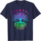 Phases of the Moon Tree of Life Hippy T-Shirt - T-Shirt | Navy