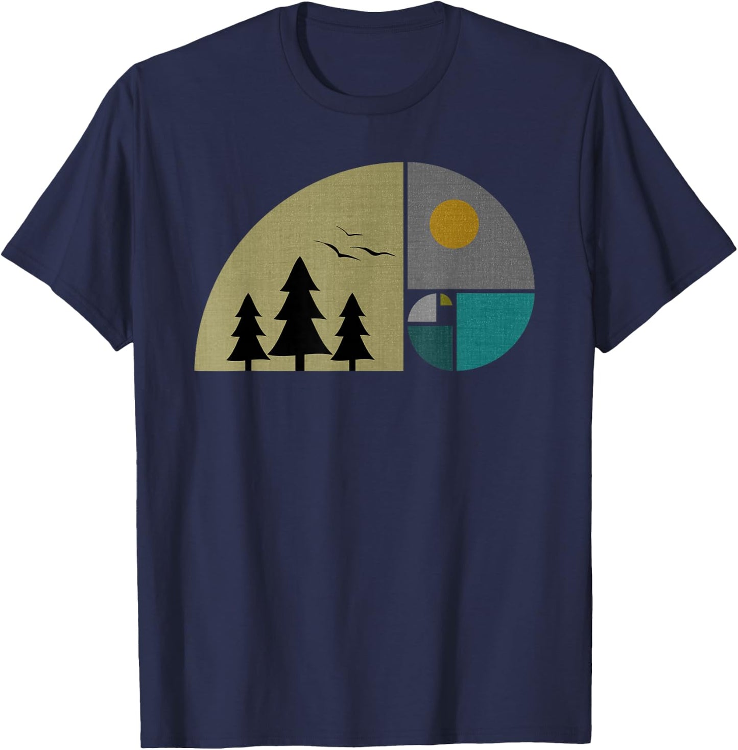 Fibonacci's Nature T-Shirt - T-Shirt | Navy