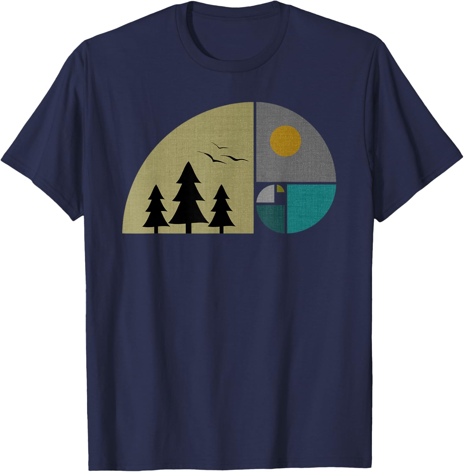 Fibonacci's Nature T-Shirt - T-Shirt | Navy