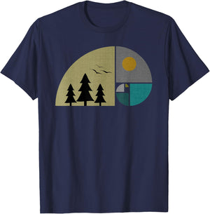 Fibonacci's Nature T-Shirt - T-Shirt | Navy