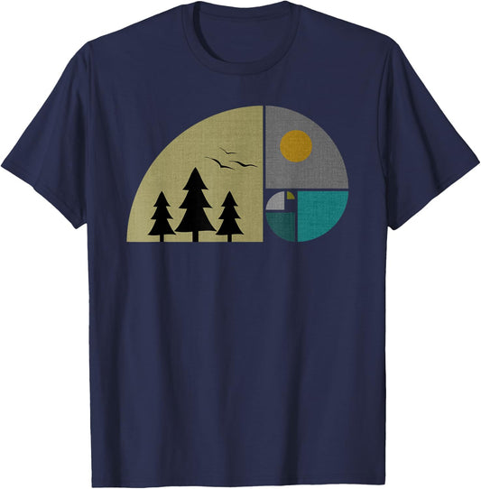 Fibonacci's Nature T-Shirt - T-Shirt | Navy