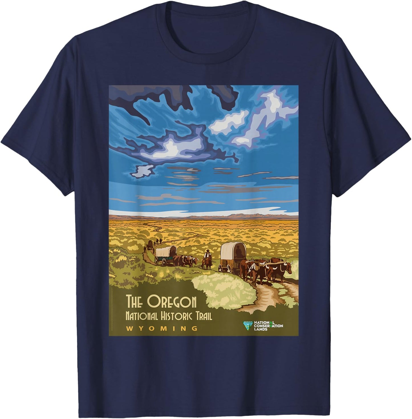 Vintage poster - The Oregon Trail T-Shirt - T-Shirt | Navy