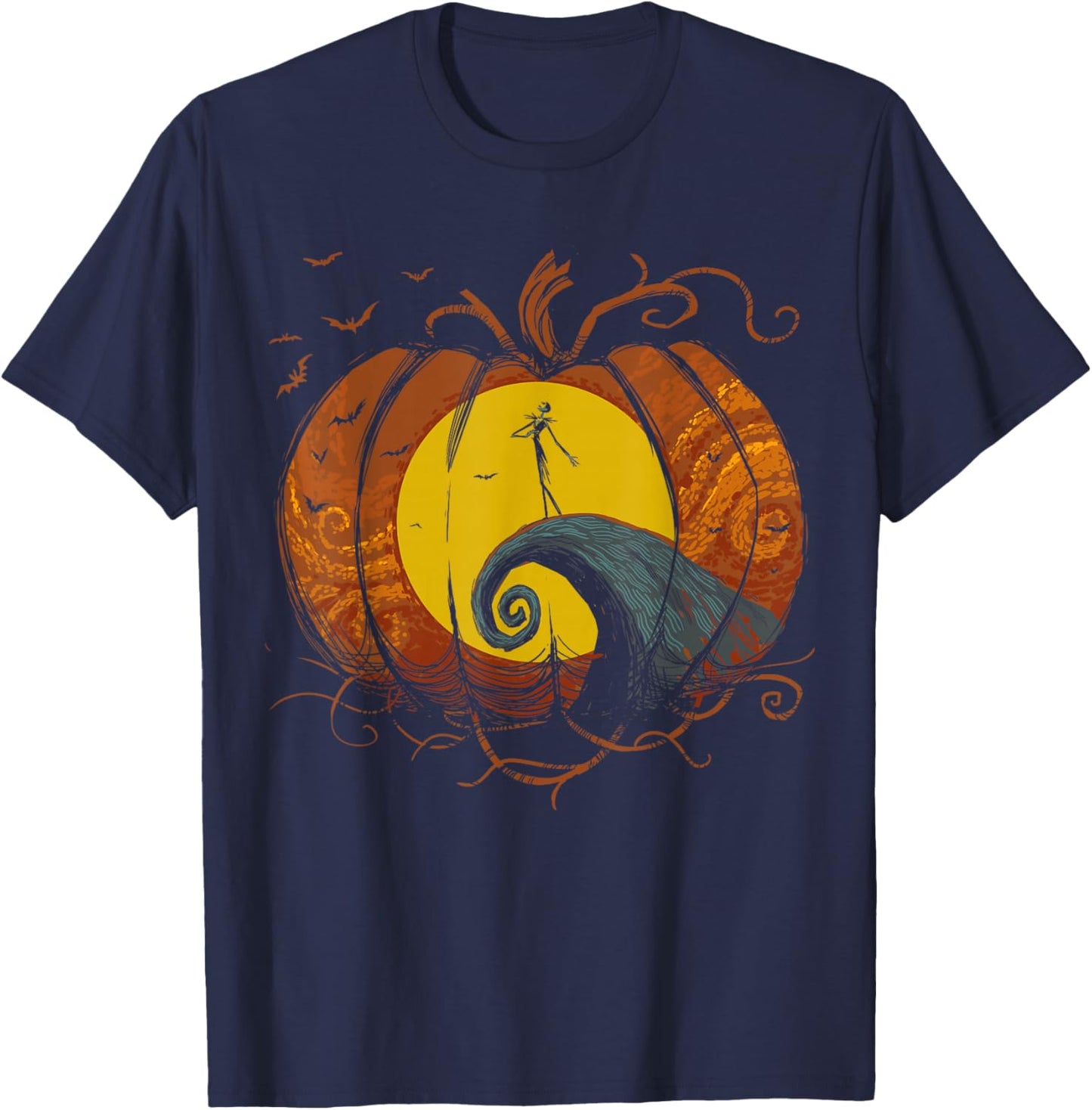 Disney The Nightmare Before Christmas Pumpkin King Lament T-Shirt - T-Shirt | Navy